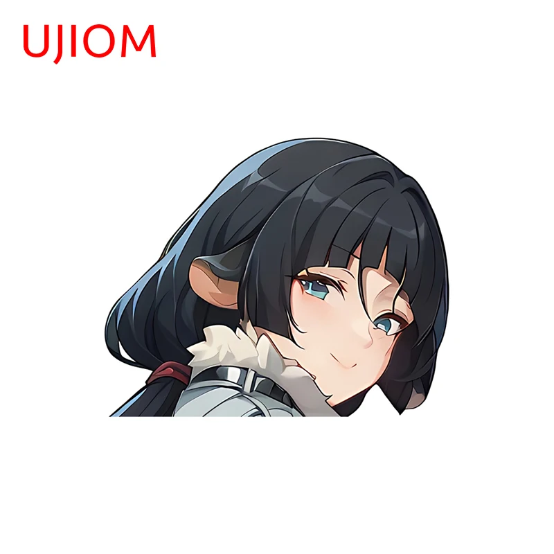 UJIOM Jane Doe Furry Mouse Ear Wall Sticker Cool Zenless Zone Zero Creative Waterproof PVC Decal Suitable For Bedroom Kitchen