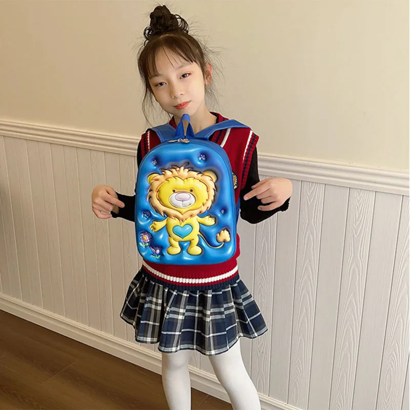 kindergarten backpacks for baby girls Fashion Kids Backpack Cute Cartoon  Small School Bag Boys And Girls Hardshell Bags