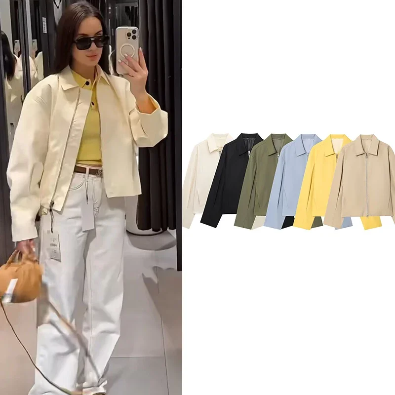 

2025 New Jackets Women's Autumn Coats Chic Simple Loose Elegant Travel Autumn Women's Jackets Street Fashion Youth Outerwear