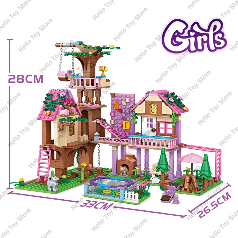 2024 DIY Girls Castles House Girl's Friendship Building Blocks Kits Figures Bricks Classic Model Kids Hot Toys For Children Gift