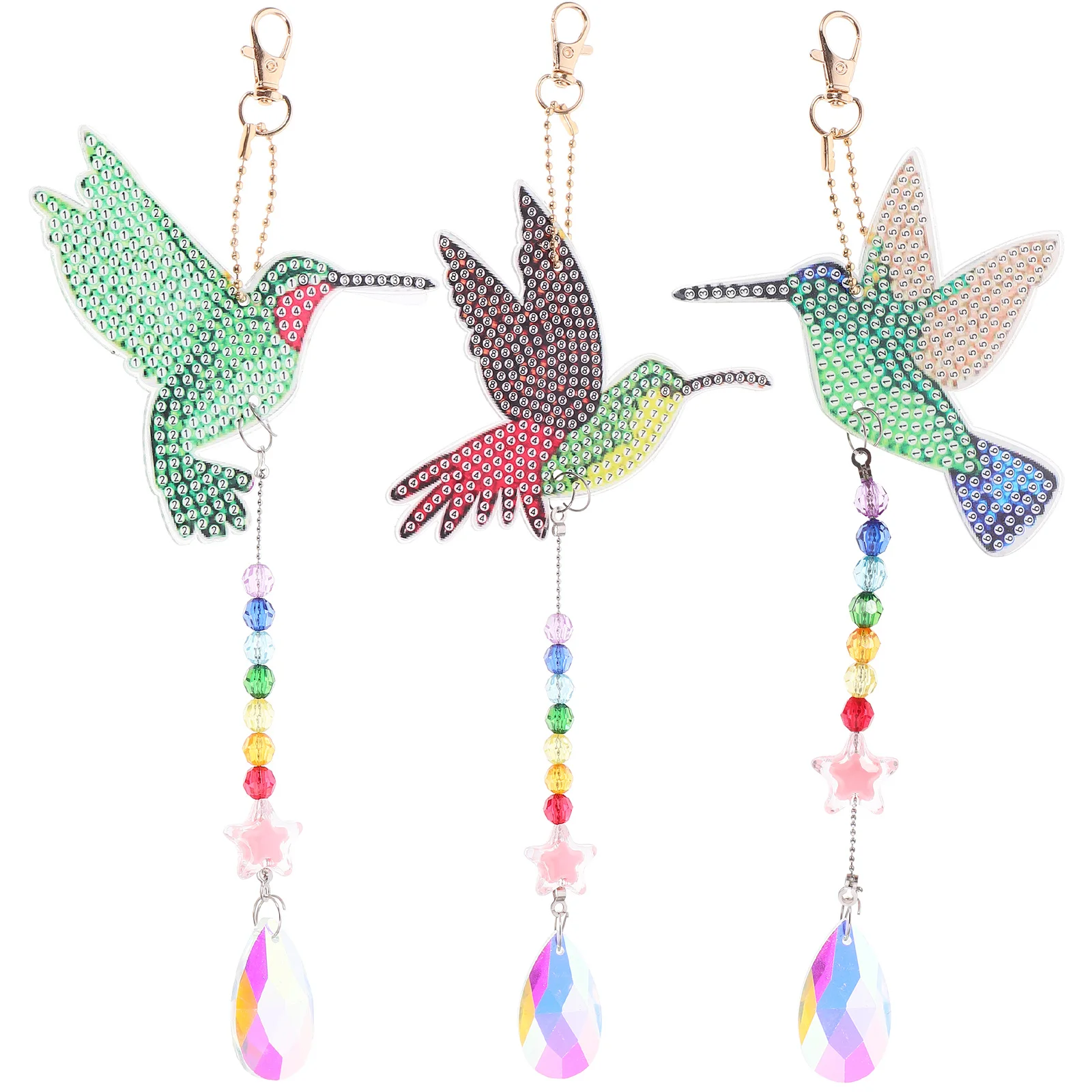 

1Set Delicate Sun Catcher Pendant Bird Sun Catcher DIY Supplies Drawing Pendant for Window Living Room Office Bedroom Decoration
