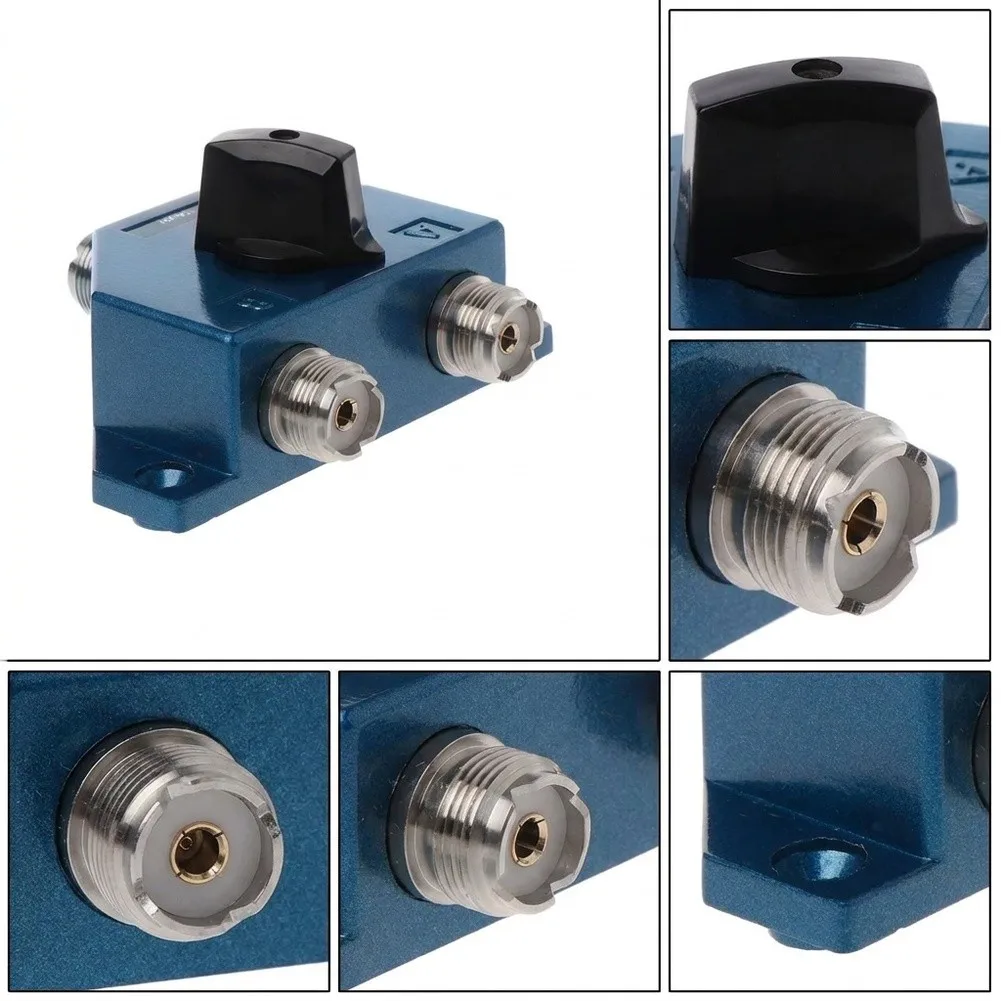CA-201 Coaxial Dual Antenna Switch Manual Aerial Female Connector Adapter Converter 1.8 To 600 MHz CB Radio Antenna Coax-Switch