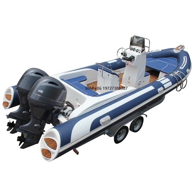 25ft 760cm Length PVC/HYPALON Fiberglass Hull Material Rigid Hull Inflatable Boat