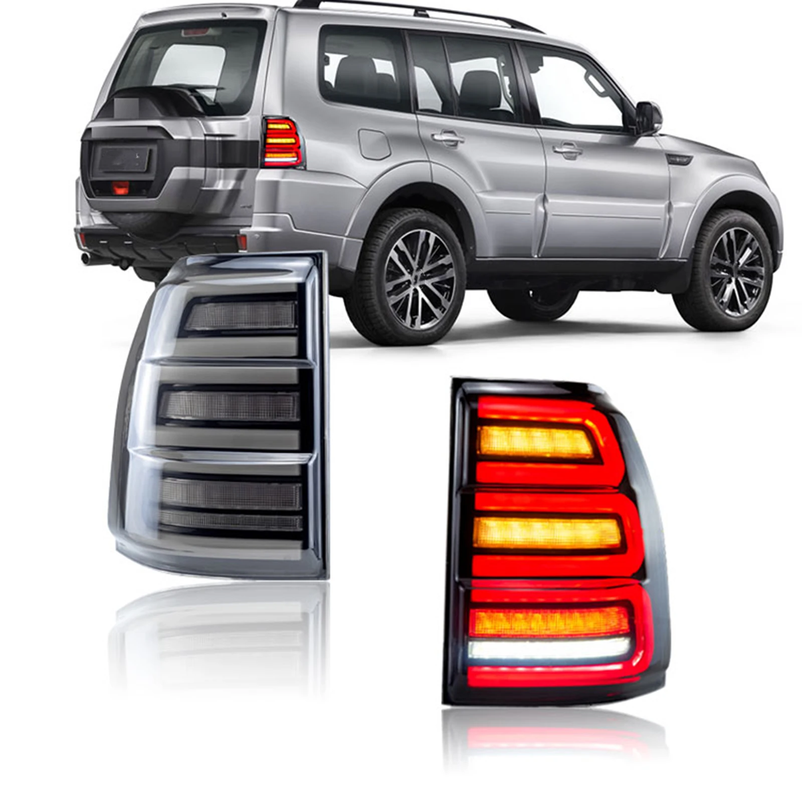 For Mitsubishi Shogun Pajero Mentero V93 V95 V97 V98 2006-2020 LED Tail Lights Rear Lamps Turn Singal Taillight Brake Taillamp