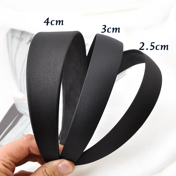 DIY Headwear Material Headband 1.5 2 3 4cm Cloth Headband Semi-Finished Black Wide Headband Hair Accessories Wholesale