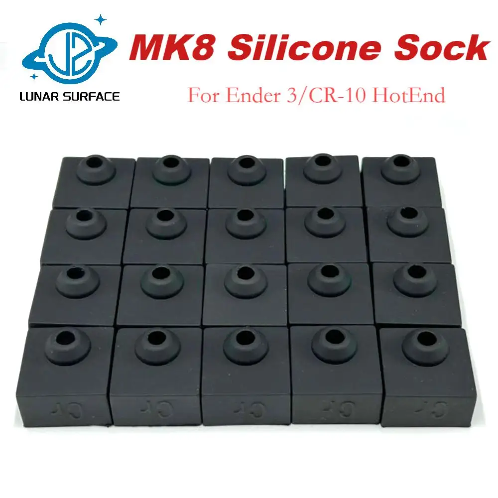 

LS-3D Printer Parts 3/5/10pcs MK8 Silicone Sock Heated Block Case Heat Block Nozzle Cover Sheath For Ender 3/CR-10 HotEnd