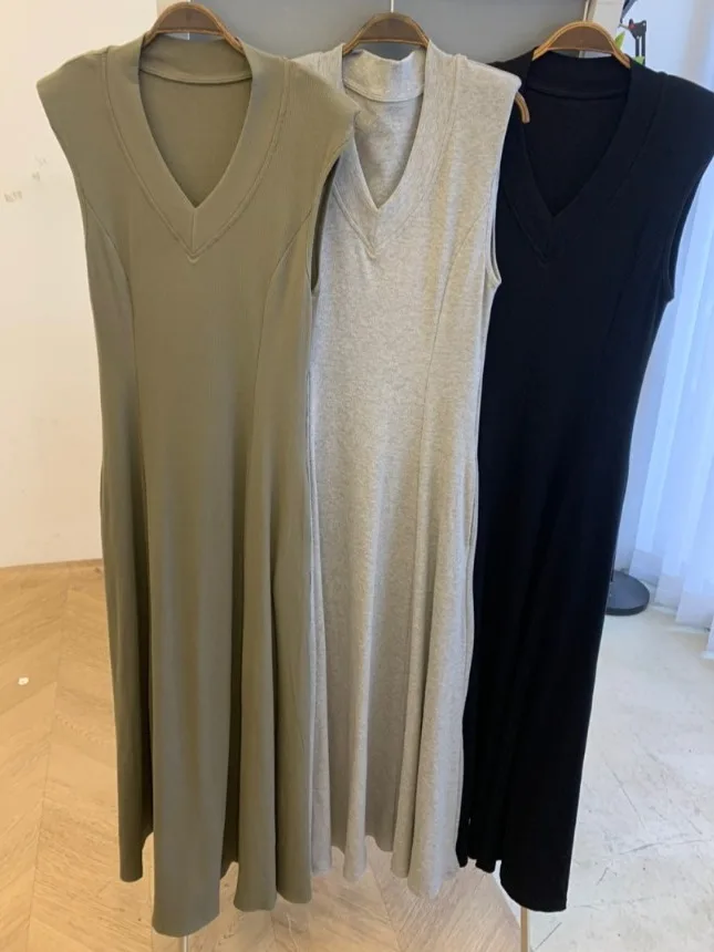 Estate dimagrante V-Ne lunga A-Line Dr Casual Svel Gonna da donna Ele Gonna drappeggiata Casual Dres per le donne