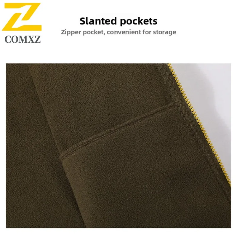 COMXZ الرجال معطف غير نافذ للمطر 3 في 1 مقنعين في الهواء الطلق تسلق العمل سترة واقية سترة التخييم عالية الجودة مقاومة للخدش ملابس خارجية #6