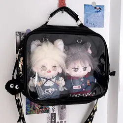 HAEX Lolita Women Ita Backpacks 2024 JK Uniform Ribbon Large Capacity Crossbody Shoulder Bags Transparent Doll Mochila Femenina