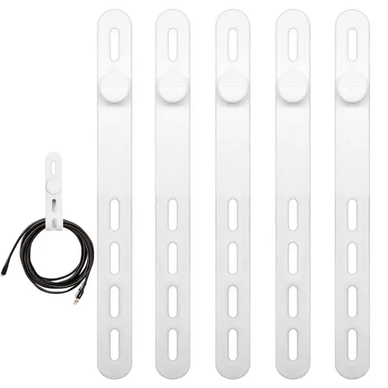 5PCS Cable Organizer Ties Clip Charger Cord Management Silicone Wire Manager Mouse Earphone Holder Data Line Winder Straps