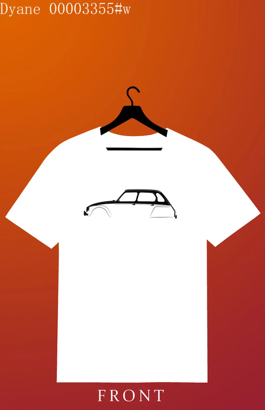 

Car Lovers T-shirt Citro car Dyane Men's and Women's Short-Sleeved with Patterns for Summer