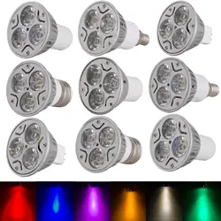 조절식 3W Led 스폿라이트 전구 Led E27 흰색 220V 빨간색 및 녹색 전구 스폿라이트 Gu5.3 따뜻한 12W Gu10 E12 램프 Mr16 E14
