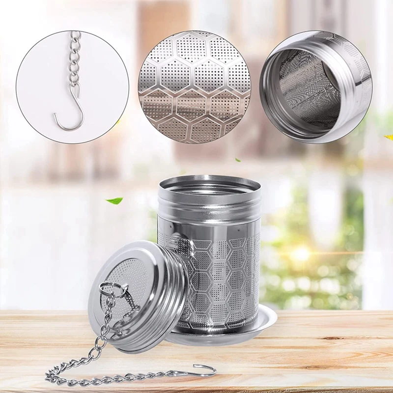 Tea Filter For Loose Tea 2 Pack Stainless Steel Loose Leaf Tea Steeper Extra Fine Mesh Tea Balls With Drip Dray