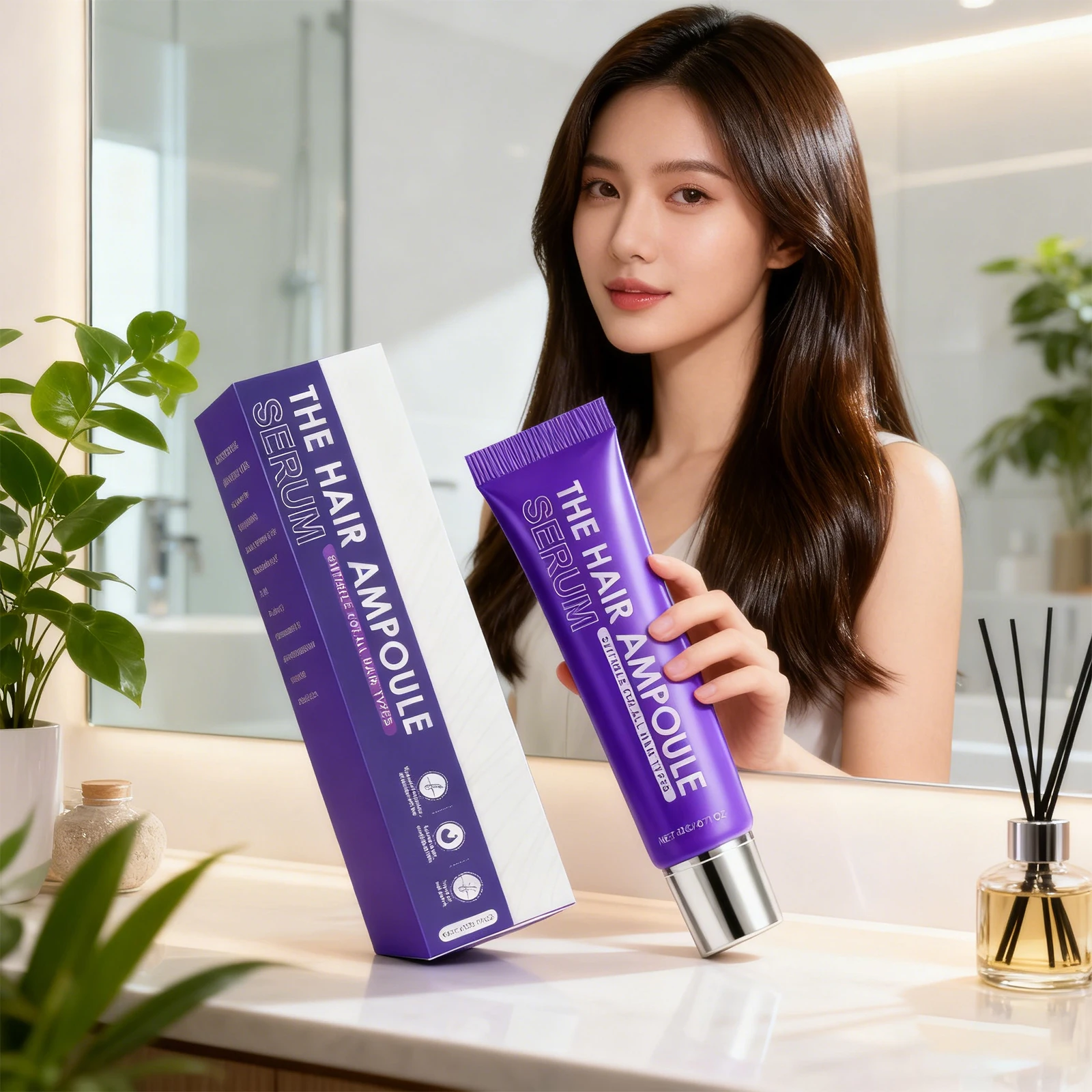 

Hair Growth Serum Anti Hair Loss the Hair Ampoule Thickening Boosts Repairs Damaged Lightweight Non Greasy Nourishes Scalp 20g