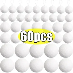 4/6/8CM White Foam Christmas Balls Xmas Tree Fake Snowballs Hanging Ball Pendants Kids Children Toys Party Decoration Supplies