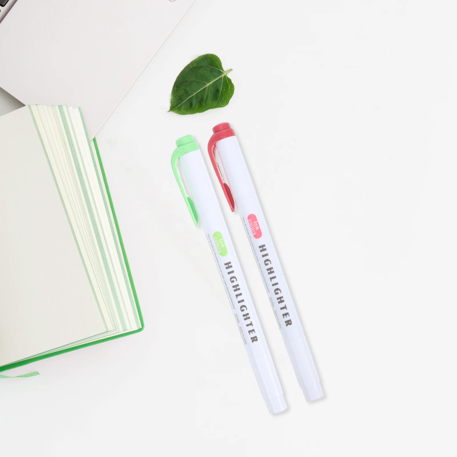 

5pcs Dual Tip Colored Pens Double-Ended Markers Fine Brush Tips Multicolor Highlighters Pack Fluorescent Pens Ergonomic Design