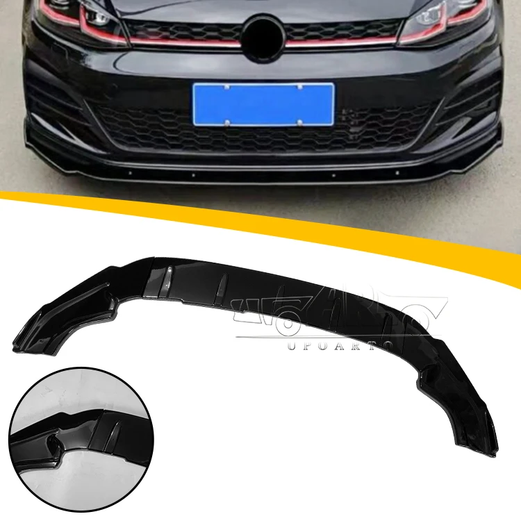 

For Factory Wholesale ABS Plastic Carbon Fiber Injection Molding 3PCS Front Lip Splitter for VW Volkswagen Golf 7.5R MK7.5