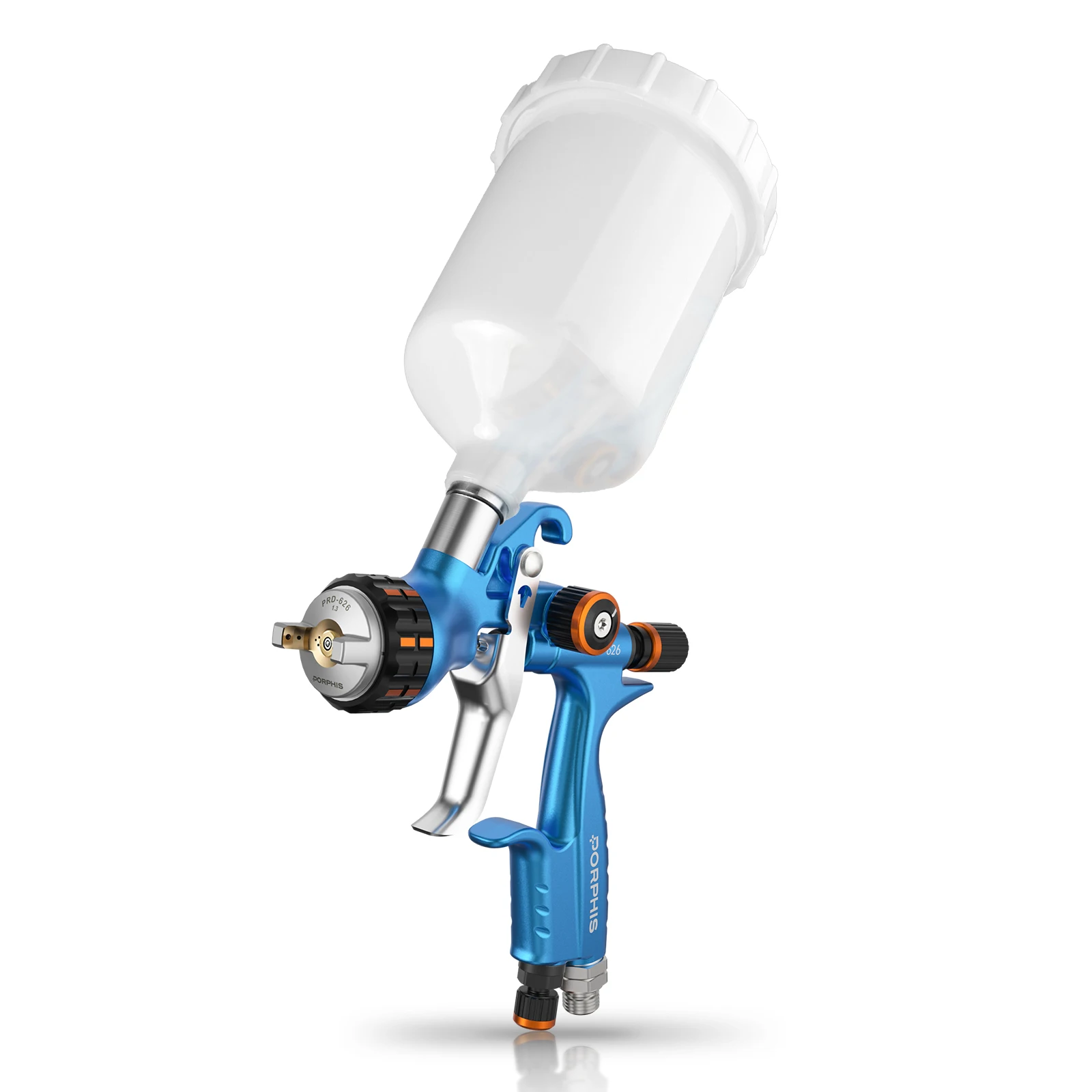 Original PORPHIS PRD-626 HVLP Gravity Spray Gun Paint Spray Gun Low Overspray for Smooth Automotive Base Coat Finish