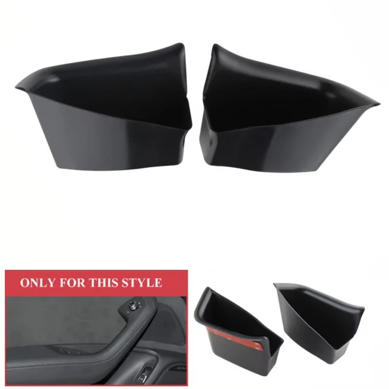 

2pcs Front Door Car Storage Box For Audi A6L A6 2012-2018 Inner Door Organizer Holder Case ABS Durable Car Door Storage Boxes