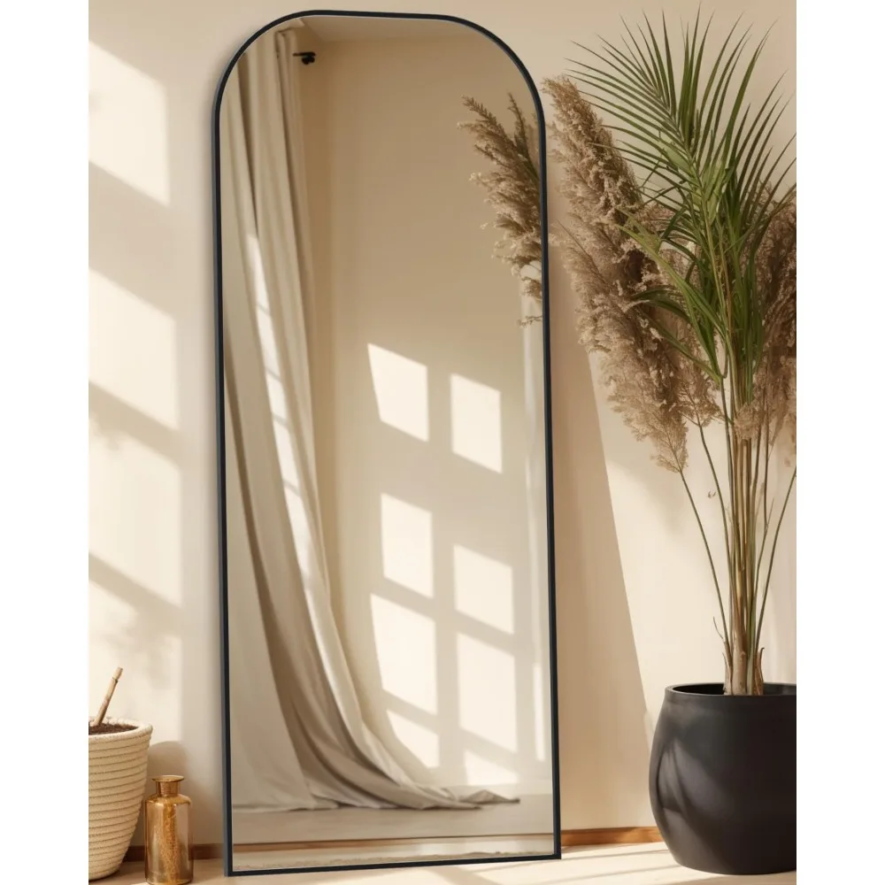 Large Arched Freestanding Floor Mirror, 71x27 Full Body Mirror with Stand for Bedroom and Living Room