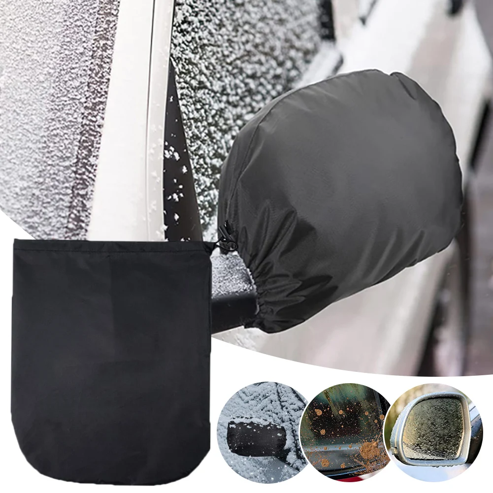 2PCS Snow Cover Car Side Rear View Mirror Rain Eyebrow Visor Rain Shield Shade Cover Sun Shade Snow Guard Weather Shield Cover