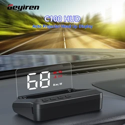 GEYIREN C100 OBD2 HUD Head Up Display tachimetro per Auto consumo di carburante proiettore EOBD guida Computer di bordo accessori Auto