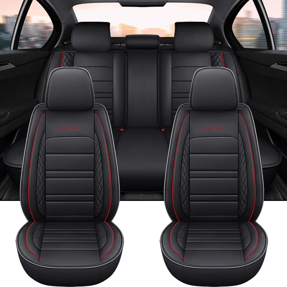 Full Coverage Pu Leather Car Seat Covers for MITSUBISHI Outlander ASX Eclipse Lancer Pajero Sport Zinger Galant Car Accessories