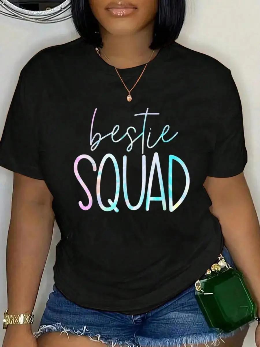 100_ Cotton Best Friend Matching Crew Tie Dye Bestie BFF T-Shirt Men s Women s Soft Breathable Tee Classic Fashion Summer Tops Printing Short Sle