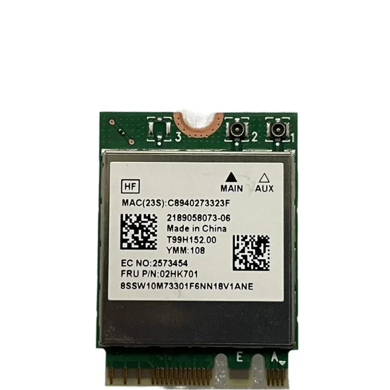 Rtl8822ce 8822ce 802.11ac wireless wifi 867mbps bluetooth 5.0 ngff fru 02hk701 network card for lenovo ideapad thinkpad e14 e1