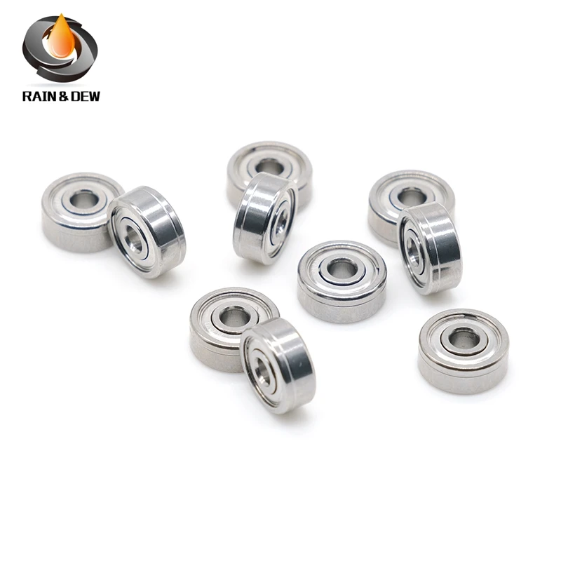 10Pcs S623ZZ Stainless Steel Bearing 3x10x4 mm  ABEC-7 S623Z S623 Z ZZ  MINI Bearing