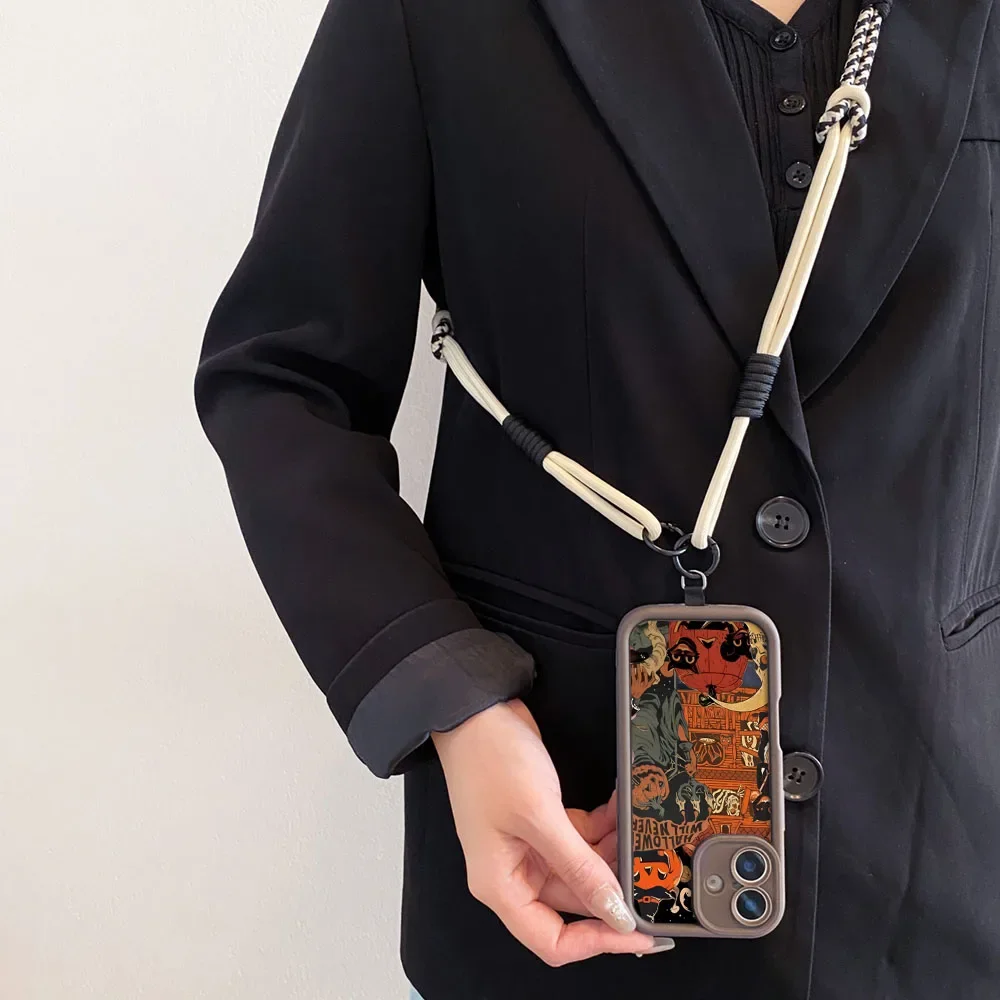 2025 هالوين غطاء ل Redmi نوت 14 14s 13 12 11 10 9 8 7 برو زائد 13C 12C 14C 9C 10C Crossbody الحبل حبل طويل جراب هاتف #5