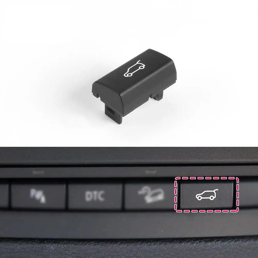 Car Tailgate Rear Trunk Switch Button Cover for BMW X5 E70 X6 E71 E72  Plastic Black Tail Cap Switch 61318357580