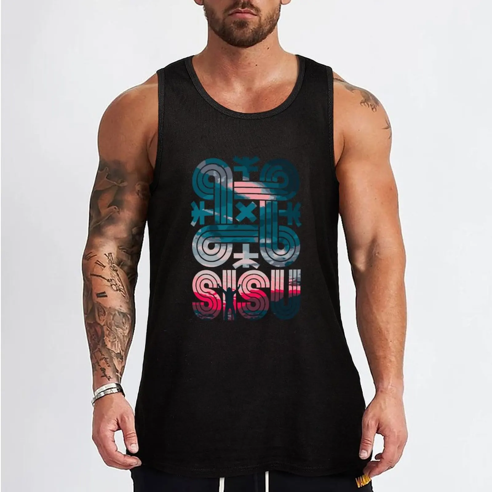 Sisu Finnish Suomi Finland Hannunvaakuna Symbol Su Tank Top sexy clothes men Top vests for men