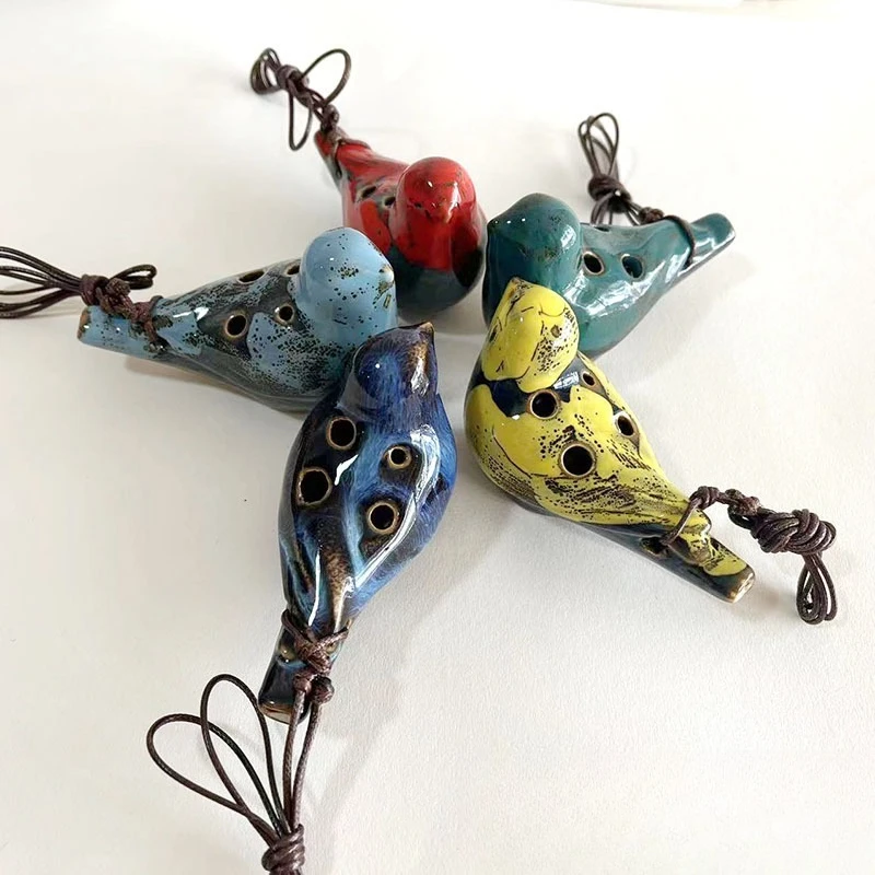 Ocarina de Pájaro con Efecto de Horno, Flauta Ocarina de 6 Agujeros, Ocarina Pequeña, Ocarina de Dibujos Animados