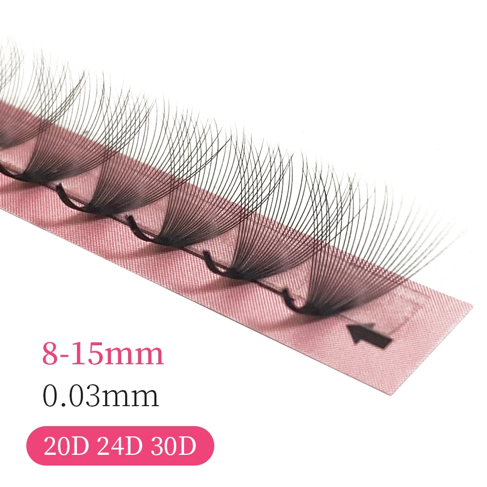 Goddess 20D 24D 30D 0.03 Premade Fan Eyelash Extensions Natural Soft Russian Volume Lashes Faux Mink Individual Lash Extensions