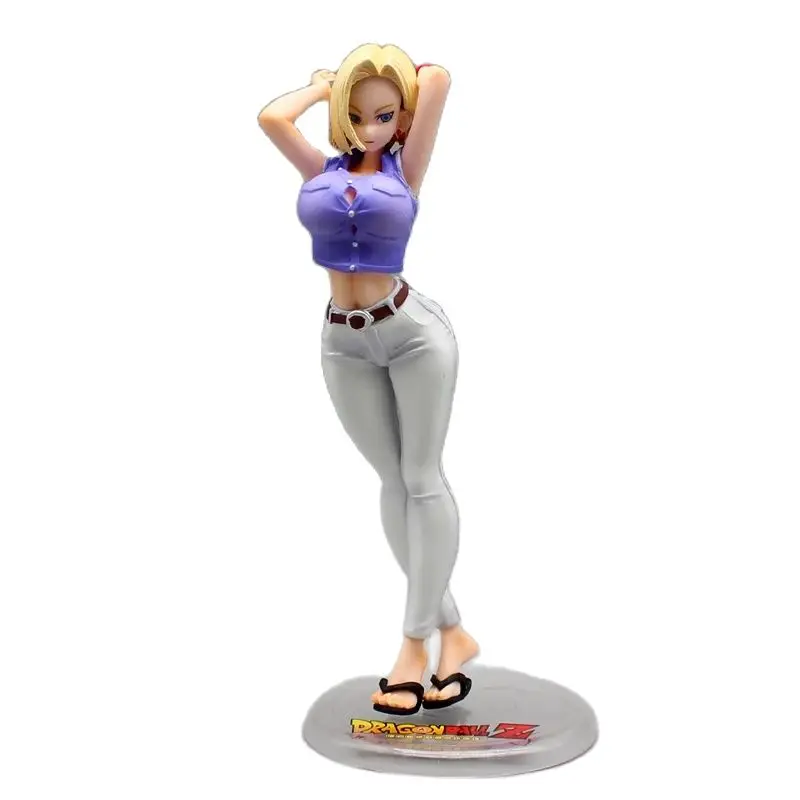 Dragon Ball Android 18 lazuli 8" Animation Figure , Artificial Anime Model Ornamental Gift Garage Kit Ornaments Decoration