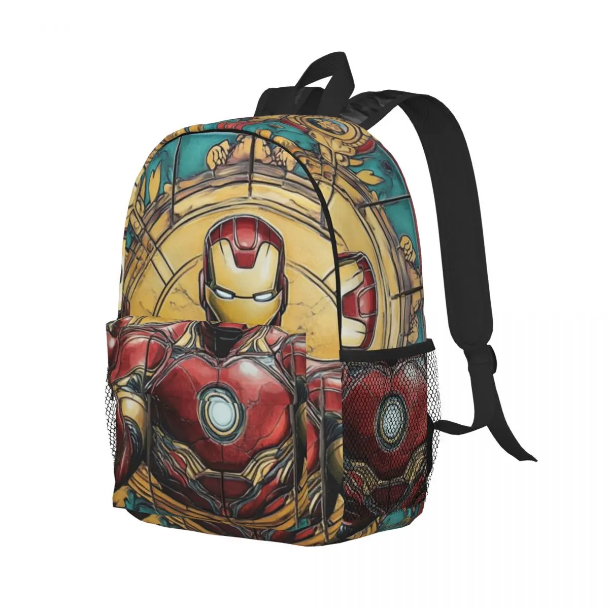 Mochila Iron Man durável de 15 polegadas – Design leve e ergonômico para conforto e conveniência