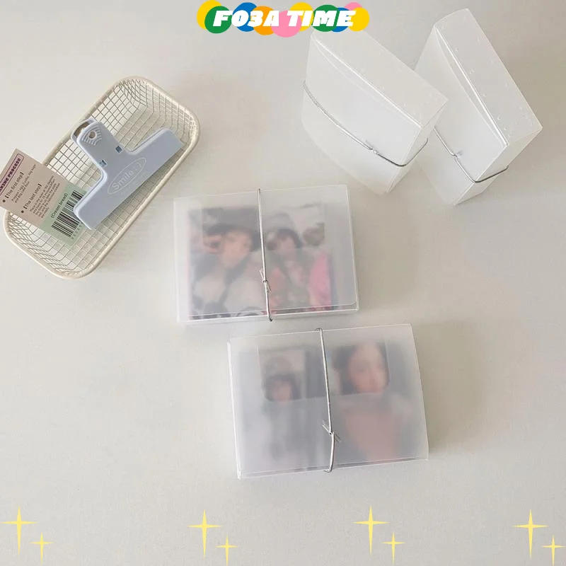 

Photocards Frosted Storage Box With Rope Nail Art Display Holder M5 Notebook Material Organizer Portable Album Manicure Tool DIY