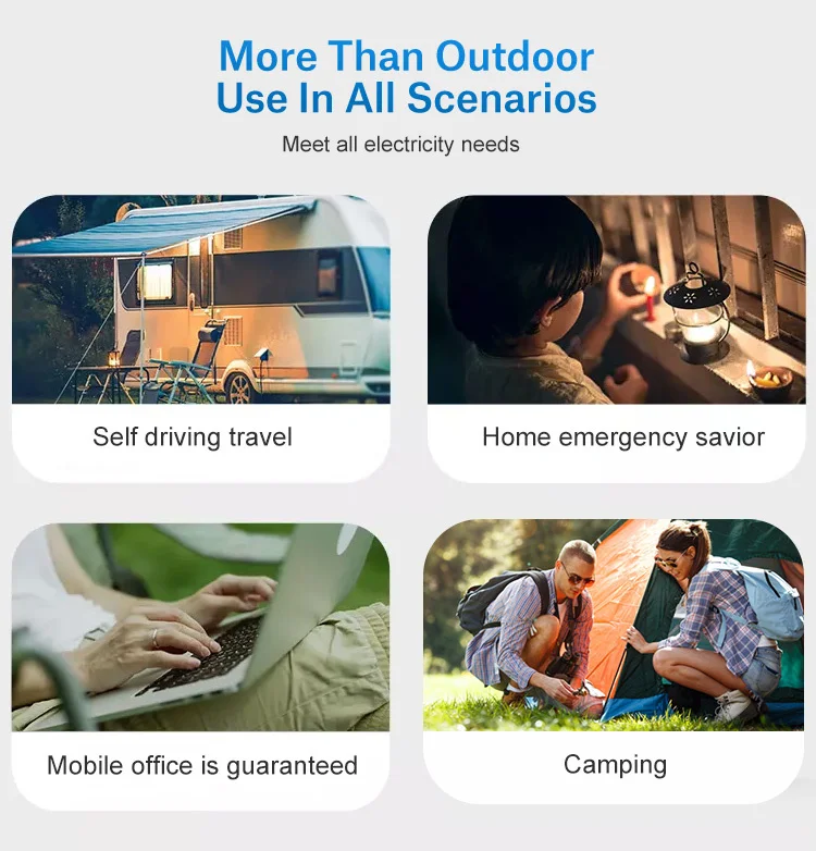 600W 1200W 1500W Outdoor Energy Supply Portable Energy Generator Home Power Supply AC/DC Charging Storage Solar Panel RV Port view 5