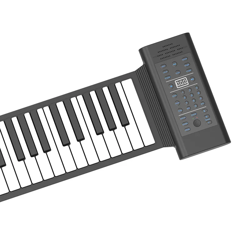 High Quality Portable with Microphone for Kids Beginner Hand Roll 88 Keys Electronic Piano
