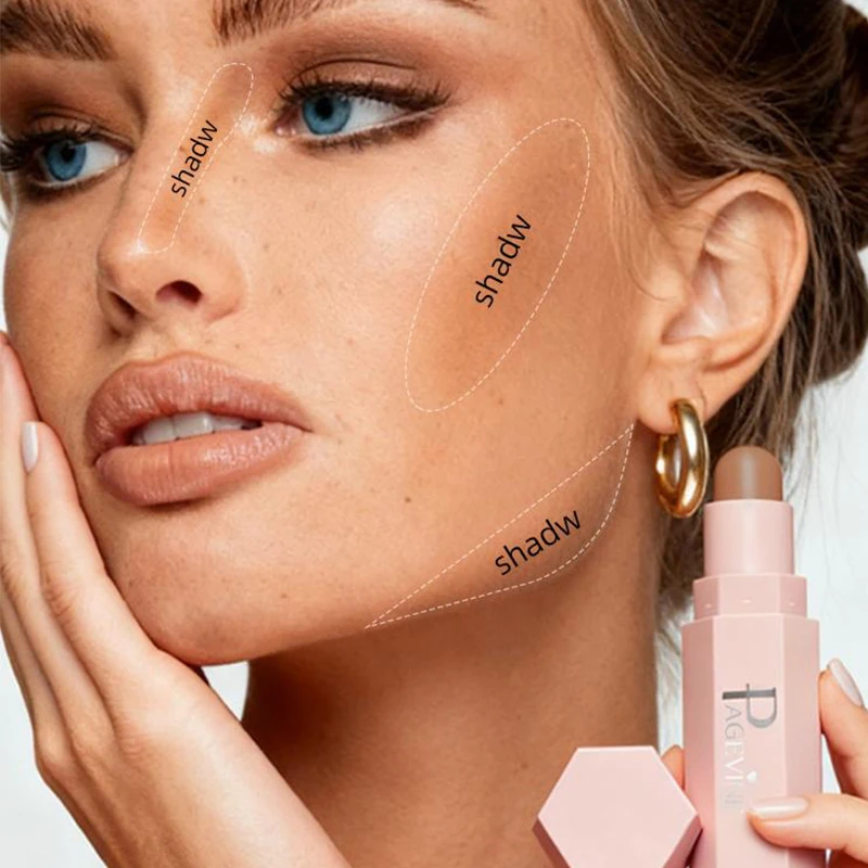 Miękki Konturujący Stick do Makijażu Wielofunkcyjny Konturujący Stick do Twarzy Długotrwały Makijaż Lekki Naturalny Makijaż Przenośny Konturujący Stick