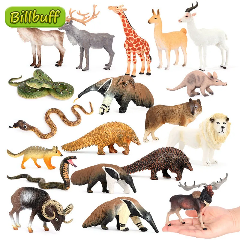 NEW Lifelike Wild Animals Christmas Reindeer Pangolin Deer Horse Model Figures Figurines Educational toys for Children Kids Gift