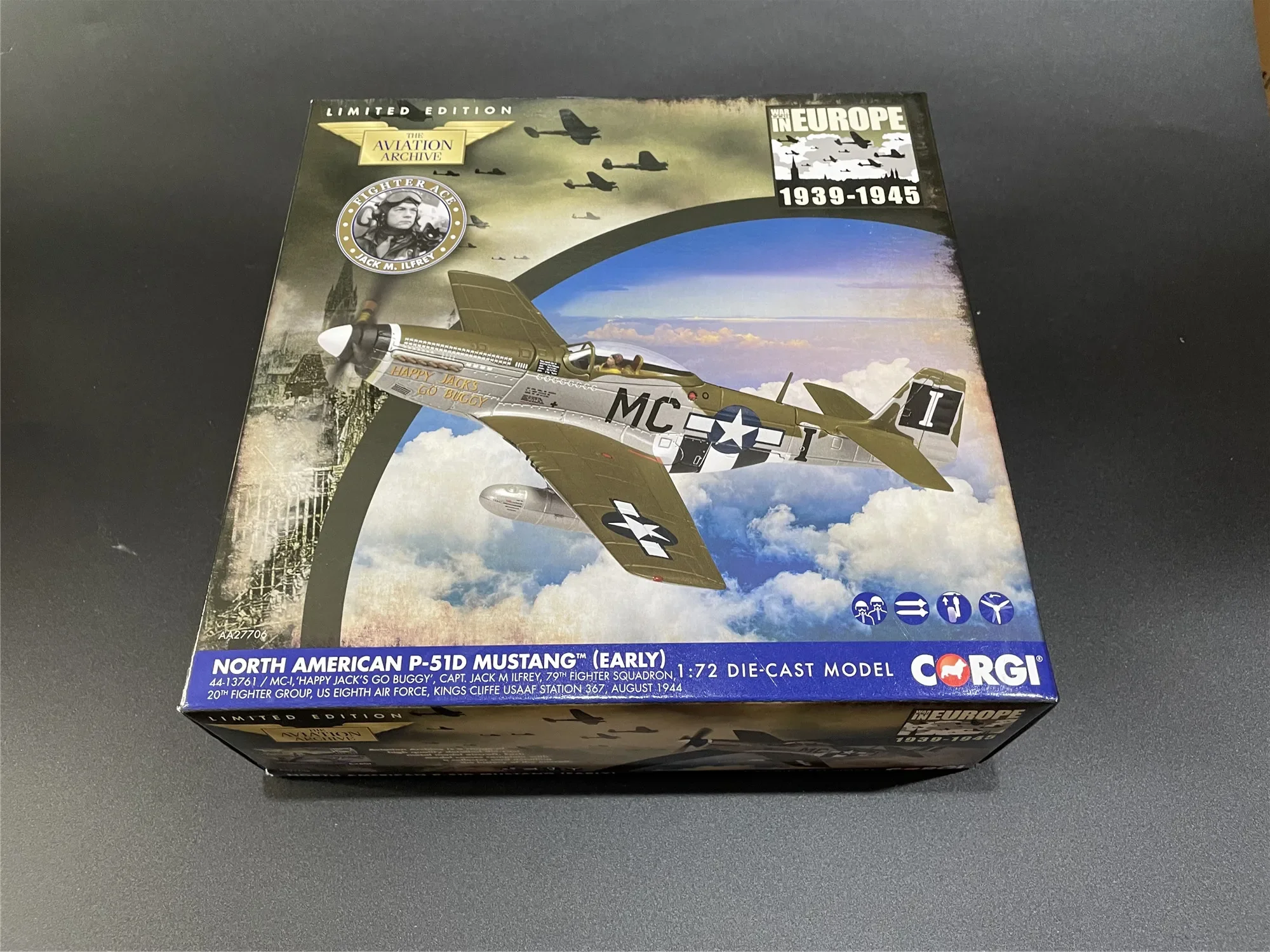 Escala fundida a presión 1/72 AA27706 P-51D Fighter colocación estática producto terminado simulación colección modelo juguete regalo exposición