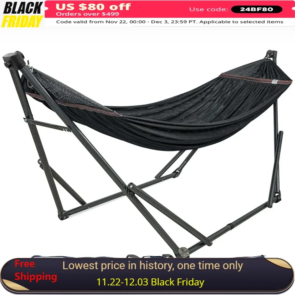 Hammocks 600 Lbs Capacity Adjustable Stand, Collapsible Camping and Stand, Hammocks