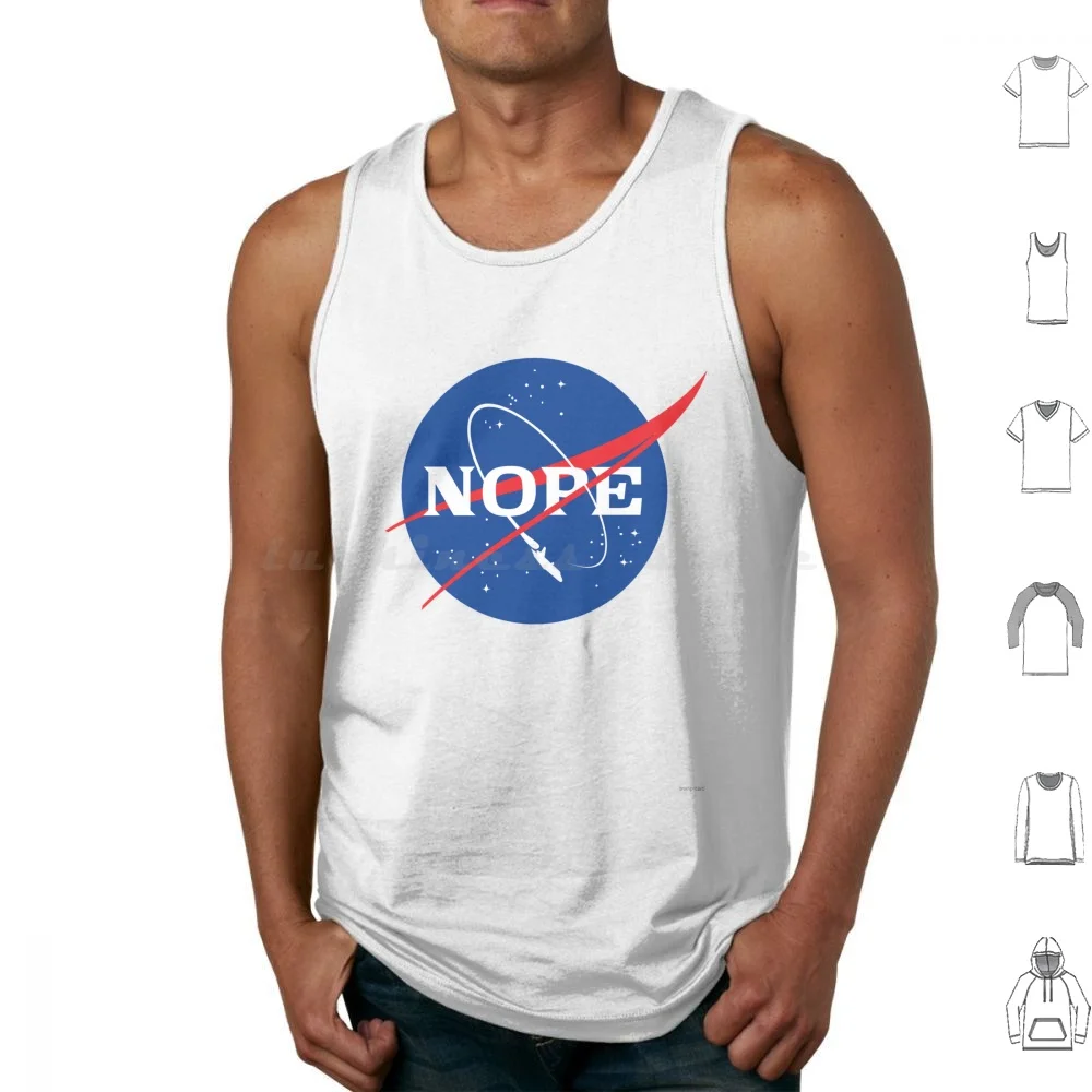 Nope Logo Tank Tops Vest Sleeveless Nope Nope Lies Apollo Apolla 13 Moon Space Ship Liars Liar Hoax Space Is Fake Flat Earth