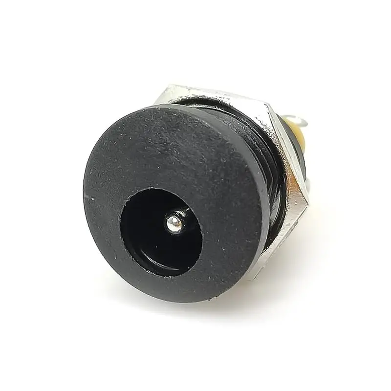 Waterproof DC Power Socket Female Connector Panel Mount Bulkhead Through Hole Straight Unshiled 5.5*2.1mm