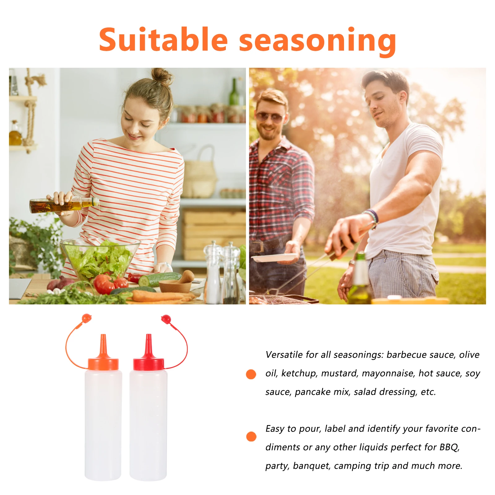 

Squeeze Sauce Bottle Storage Bottles Plastic Salad Dispenser Condiment Kitchen Gadgets Accessories Squeezing Olive Oil