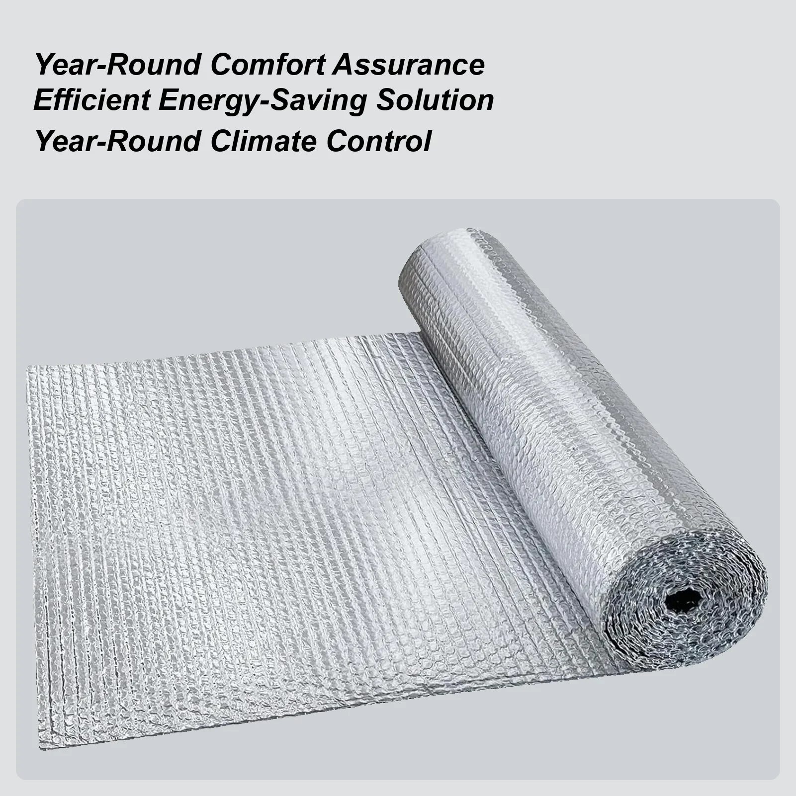 

Foil Insulation Roll Weatherproofing Thermal Bubble Insulating Sheet Reflective Window Insulation For RV Roof Garage Door Truck