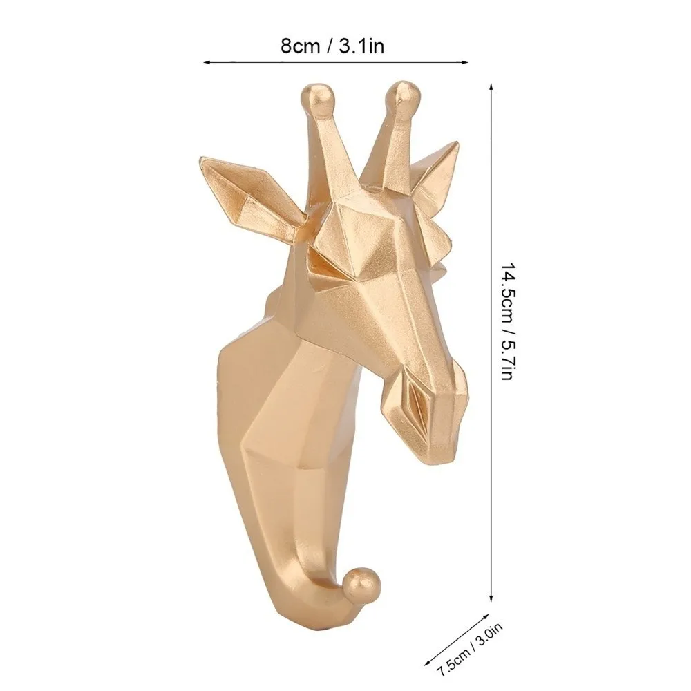 

Practical Resin Coat Hanger Animal Shape Gold Coat Hook Sturdy Construction Durable Robe Hook Bathroom Bedroom Kitchen