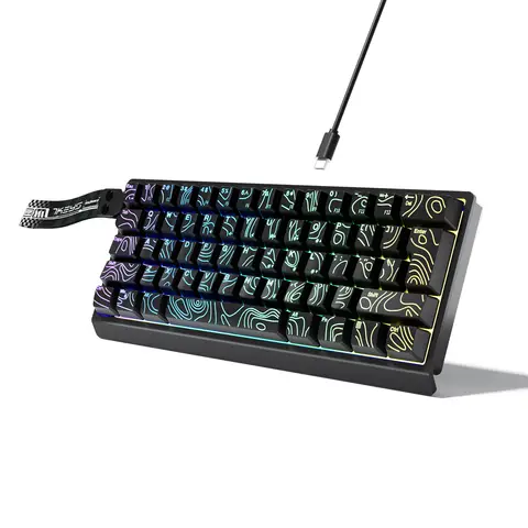 60% Compact Wired Keyboard with RGB Backlighting and Gradient Keycaps Are Suitable for Windows Tablets, Laptops and Gamers.